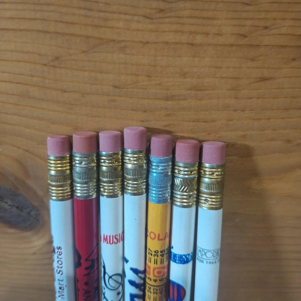Vintage 1980s 80s Unthemed Pencil Set‎ of 7 Multiplication Table Say No To Drugs